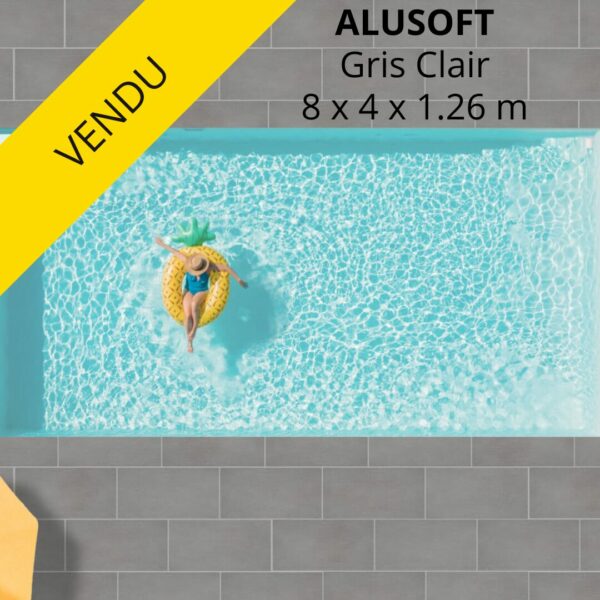 PROMO - Piscine Enterré ALUSOFT® 8 x 4 x 1.26 m
