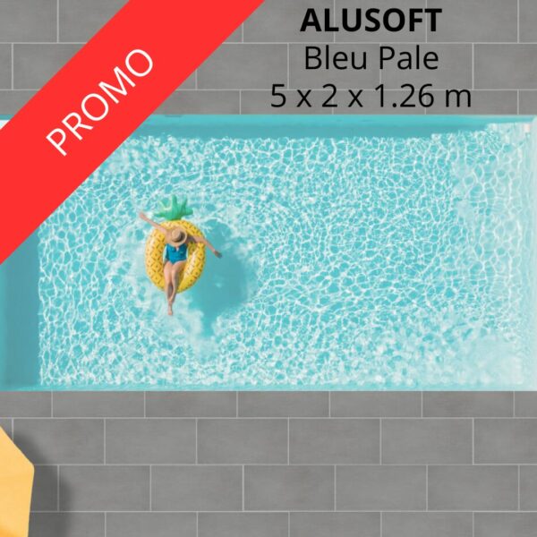 PROMO - Piscine Enterré ALUSOFT® 5 x 2 x 1.26 m
